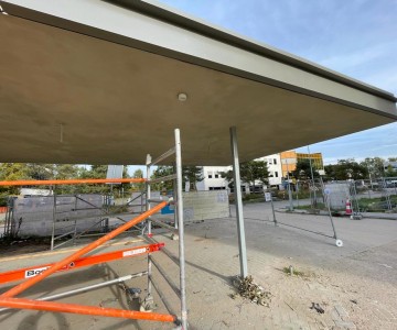Stucwerk buitenplafond cementgebonden